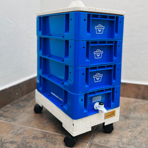 Lombricompostero vertical modular compacto